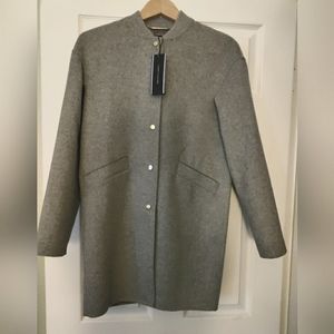 NWT Tommy Hilfiger winter wool coat: women sz 2, gray heather